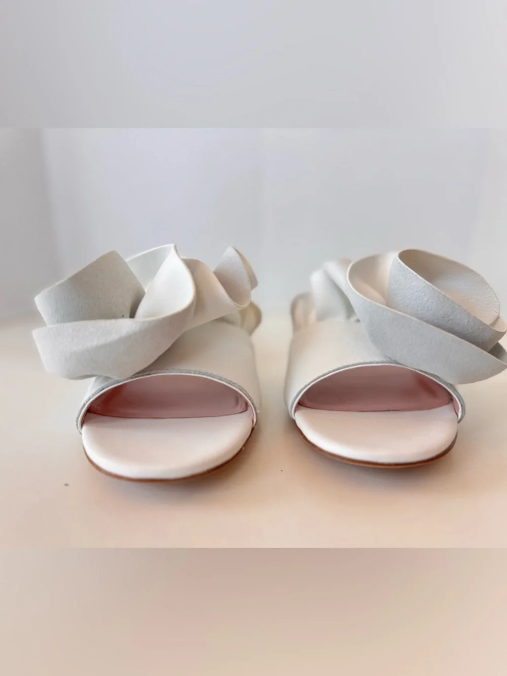 Kate Spade White Floral Flourish Suede Slide Slip On Sandals Shoes Size 7.5